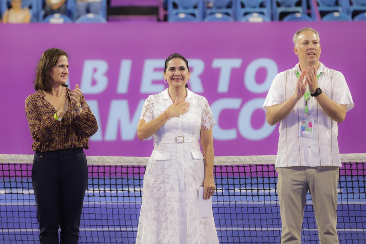 Inaugura Mónica Villarreal Torneo Internacional de Tenis Femenil Tampico 2024.